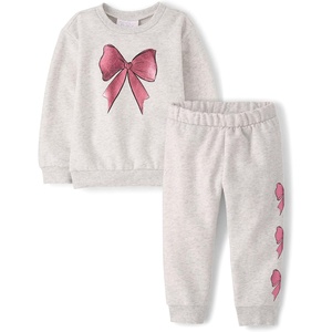 image:imageThe Childrens Place Baby Girls And Toddler Long Sleeve Active Shirt and Pant 2 Piece OutfitLunar Bow