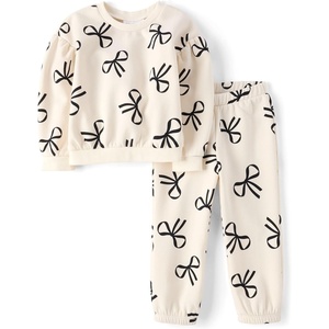 image:imageThe Childrens Place Baby Girls And Toddler Long Sleeve Active Shirt and Pant 2 Piece OutfitWhite Daisy Bow