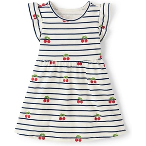 image:imageThe Childrens Place Baby and Toddler Girls Short Sleeve Casual DressesCherry Stripes