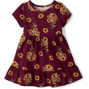 image:imageThe Childrens Place Baby and Toddler Girls Short Sleeve Casual DressesSunflowers