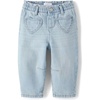 image:imageThe Childrens Place Baby Girls and Toddler Barrel Leg JeansLaney Wash Heart