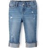 image:imageThe Childrens Place Baby Girls and Toddler Straight Leg Fashion Denim90s Valley Wash Ankle Cuff