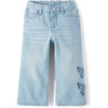 image:imageThe Childrens Place Baby Girls and Toddler Wide Leg JeansOlly Wash