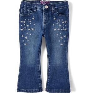 image:imageThe Childrens Place Baby Girls and Toddler Flare JeansEmbroided Rosalie Wash
