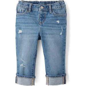 image:imageThe Childrens Place Baby Girls and Toddler Straight Leg Fashion Denim90s Valley Wash Ankle Cuff