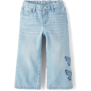 image:imageThe Childrens Place Baby Girls and Toddler Wide Leg JeansOlly Wash