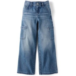 image:imageThe Childrens Place Girls Baggy Cargo JeansLight Thea Wash