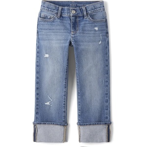 image:imageThe Childrens Place Girls Straight Leg Jeans90s Valley Wash Ankle Cuff