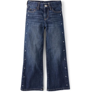 image:imageThe Childrens Place Girls Wide Leg JeansThea Wash