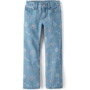 image:imageThe Childrens Place Girls Wide Leg JeansValley Wash Blue