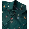 image:imageThe Childrens Place Boys Short Sleeve Poplin Button Down ShirtBalt Green Food