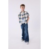 image:imageThe Childrens Place Boys Short Sleeve Poplin Button Down ShirtHaystack Plaid