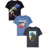 image:imageThe Childrens Place Boys Short Sleeve Graphic T Shirt 3PackOmbre DinoNo CapCapybara