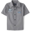 image:imageThe Childrens Place Boys Short Sleeve Poplin Button Down ShirtMotoroil