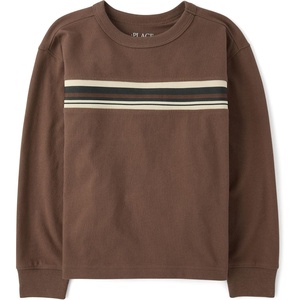 image:imageThe Childrens Place Boys Long Sleeve Everyday Casual Knit ShirtMoose Trail