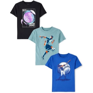 image:imageThe Childrens Place Boys Short Sleeve Graphic T Shirt 3PackBaseketballBaseballSoccer