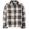 image:imageThe Childrens Place Boys Long Sleeve Plaid Flannel Button Up ShirtBlackWhite