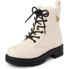image:imageThe Childrens Place Girls Girls Lace Up Combat BootsOffwhite