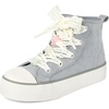 image:imageThe Childrens Place Girls Casual Lace Up Hi Top SneakersDenim Blue