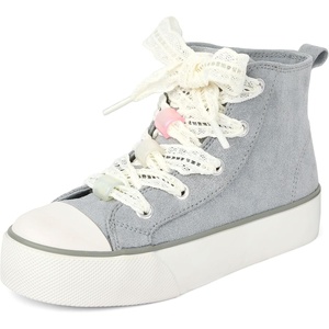 image:imageThe Childrens Place Girls Casual Lace Up Hi Top SneakersDenim Blue