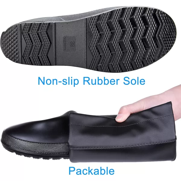 Asgard Packable Tall Rain Boots for Women Waterproof Rubber Garden Boots Ultra Lightweight Flat Wellies Mud Boots- NOT FOR WIDE CALF