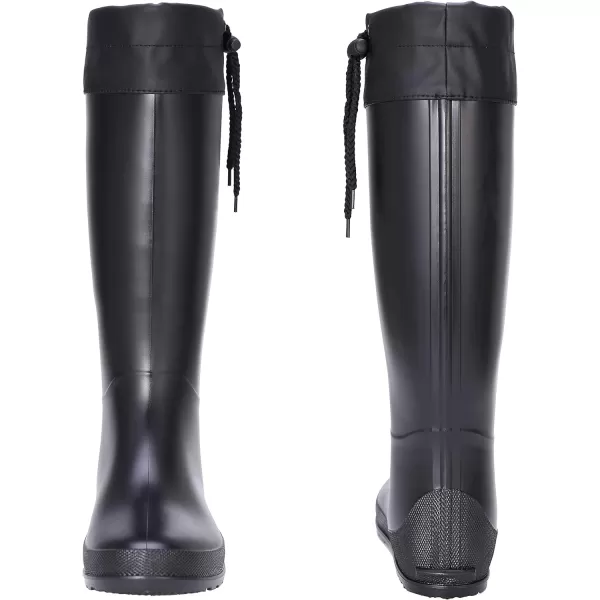 Asgard Packable Tall Rain Boots for Women Waterproof Rubber Garden Boots Ultra Lightweight Flat Wellies Mud Boots- NOT FOR WIDE CALF