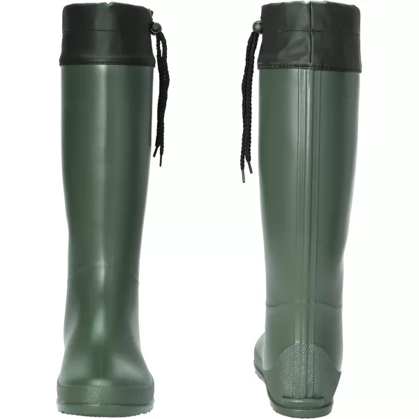 Asgard Packable Tall Rain Boots for Women Waterproof Rubber Garden Boots Ultra Lightweight Flat Wellies Mud Boots- NOT FOR WIDE CALF