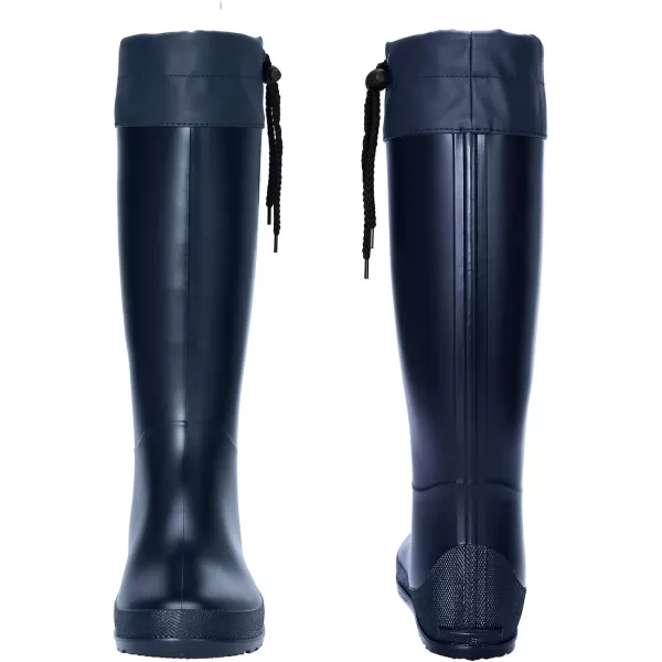 Asgard Packable Tall Rain Boots for Women Waterproof Rubber Garden Boots Ultra Lightweight Flat Wellies Mud Boots- NOT FOR WIDE CALF