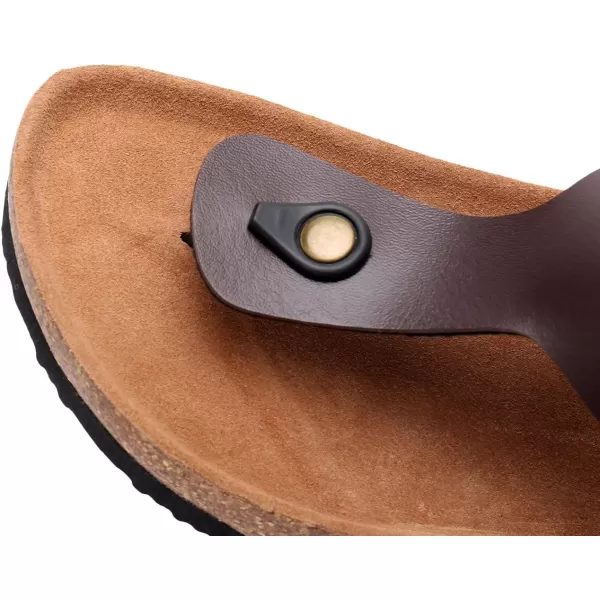 WTW Men's Sandals Comfortable - Cork Footbed Slip on Beach Slide Sandals Shoes with Adjustable Buckle Strap for Men
