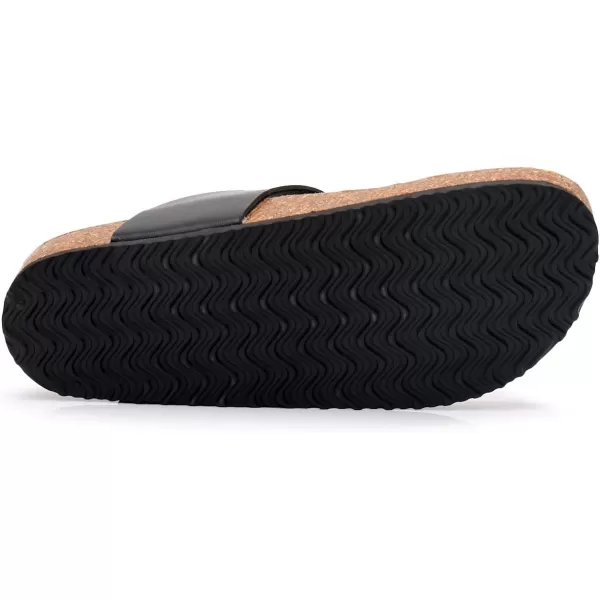 WTW Men's Sandals Comfortable - Cork Footbed Slip on Beach Slide Sandals Shoes with Adjustable Buckle Strap for Men