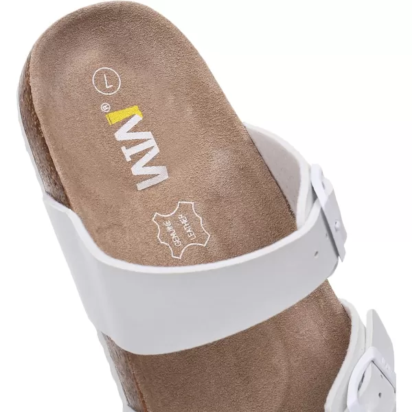 Women's Cork Footbed Sandals - Cow Suede Slide Sandals for Women Toe Loop with Adjustable Strap Buckle Open Toe Beach Sandals