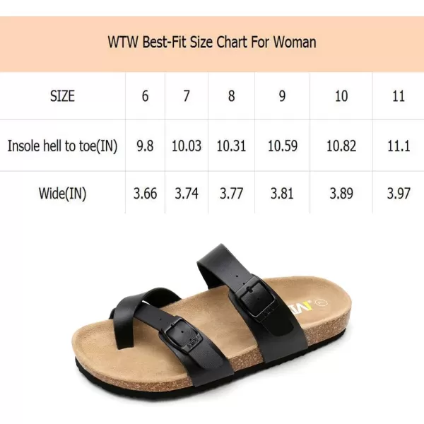 Women's Cork Footbed Sandals - Cow Suede Slide Sandals for Women Toe Loop with Adjustable Strap Buckle Open Toe Beach Sandals