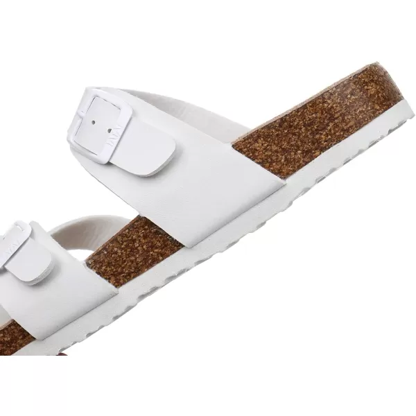 Women's Cork Footbed Sandals - Cow Suede Slide Sandals for Women Toe Loop with Adjustable Strap Buckle Open Toe Beach Sandals