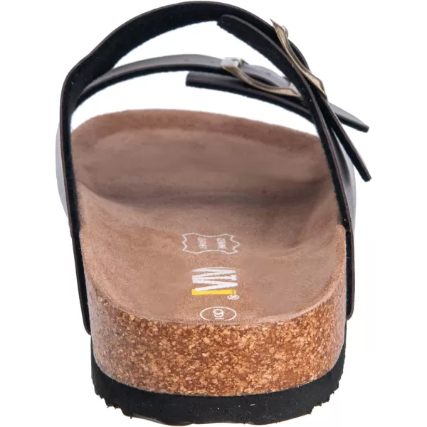 Women's Cork Footbed Sandals - Cow Suede Slide Sandals for Women with Adjustable Strap Buckle Open Toe Beach Sandals