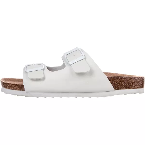 Women's Cork Footbed Sandals - Cow Suede Slide Sandals for Women with Adjustable Strap Buckle Open Toe Beach Sandals