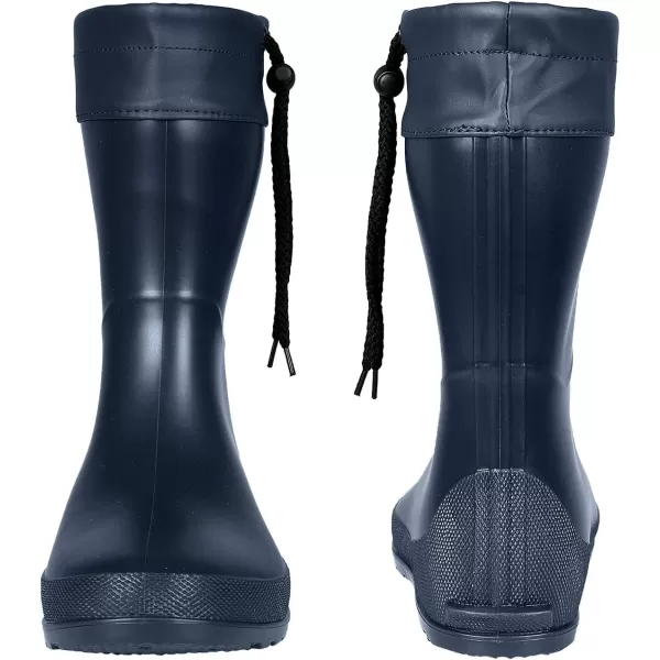 Women's Mid Calf Rain Boots Collar Muck Boots Ultra Lightweight Portable Garden Shoes