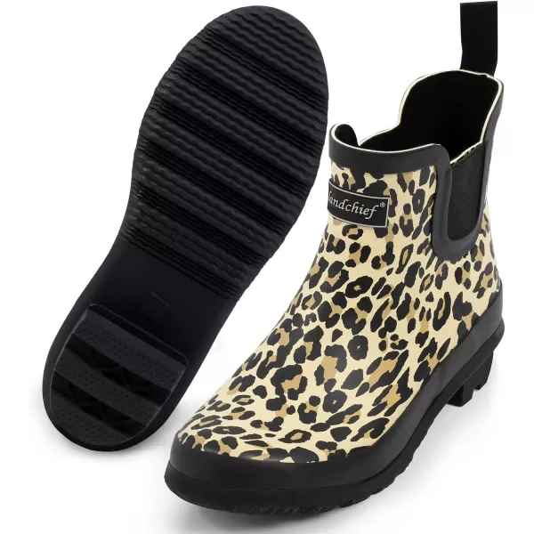 landchief Rain Boots for Women, Waterproof Ladies Tall Knee High Rubber boots,Comfort Garden Boots Anti-Slip Mid Heel Women Rain Shoes Outdoor