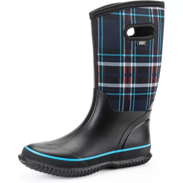 WTW Mid Calf Rain Boots for Women - Waterproof Insulated Neoprene Mud Boots Outdoor Hunting Garden Boots