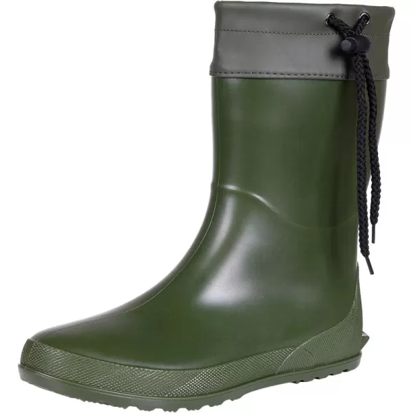 Women's Mid Calf Rain Boots Collar Muck Boots Ultra Lightweight Portable Garden Shoes