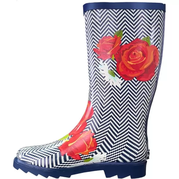 landchief Rain Boots for Women, Waterproof Ladies Tall Knee High Rubber boots,Comfort Garden Boots Anti-Slip Mid Heel Women Rain Shoes Outdoor