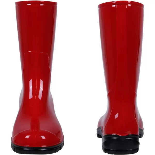 Asgard Women's Mid Calf Rain Boots Printed Waterproof Rubber Boots Short Garden Shose