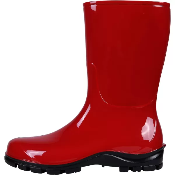 Asgard Women's Mid Calf Rain Boots Printed Waterproof Rubber Boots Short Garden Shose