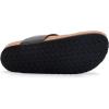 imageWTW Mens Cork Footbed Sandals  Slip on Beach Slide Sandals Shoes with Adjustable Metal Buckle Strap for MenThong Black
