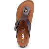 imageWTW Mens Cork Footbed Sandals  Slip on Beach Slide Sandals Shoes with Adjustable Metal Buckle Strap for MenThong Brown