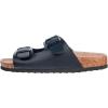 imageWTW Mens Cork Footbed Sandals  Slip on Beach Slide Slipper Shoes with Adjustable Metal Buckle Strap for Men Causal StyleBlack