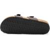 imageWTW Mens Cork Footbed Sandals  Slip on Beach Slide Slipper Shoes with Adjustable Metal Buckle Strap for Men Causal StyleCriss Cross Black