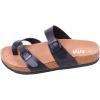 imageWTW Mens Cork Footbed Sandals  Slip on Beach Slide Slipper Shoes with Adjustable Metal Buckle Strap for Men Causal StyleCriss Cross Black