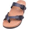 imageWTW Mens Cork Footbed Sandals  Slip on Beach Slide Slipper Shoes with Adjustable Metal Buckle Strap for Men Causal StyleCriss Cross Black