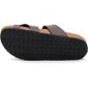 imageWTW Mens Cork Footbed Sandals  Slip on Beach Slide Slipper Shoes with Adjustable Metal Buckle Strap for Men Causal StyleCriss Cross Brown