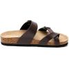imageWTW Mens Cork Footbed Sandals  Slip on Beach Slide Slipper Shoes with Adjustable Metal Buckle Strap for Men Causal StyleCriss Cross Brown
